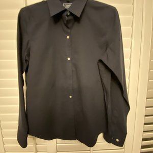 Chaps Navy Blue - No Iron Button Down Shirt Size M